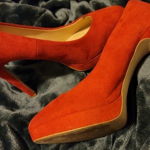 H&M red suede heels
